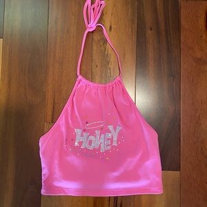 “HONEY” Pink Halter Top